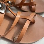 Ancient Greek Sandals x Peter Pilotto Alethea stud cross front leather sandals Brown Size 10 Photo 11