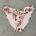 Hanky Panky  Ruffle Trim V-Cut Bikini Bottom Botanical Treasures Floral‎ Blush L Photo 2