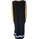 Only  Necessities Vintage Y2K Black White Classy Beach Tropical Floral Maxi Dress Photo 4