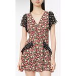 RIXO Floral Silk Mini Dress NEW Pink Photo 3