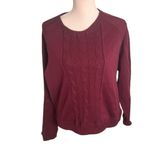 Tuckernuck Cable Knit Reid Sweatshirt in burgundy Medium Photo 1