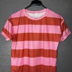 Pink & Brown Striped Short Sleeve T Photo 1