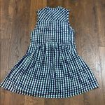 Topshop  Checker Blue Sleeveless Shirt Dress Photo 2