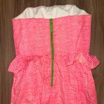 Lilly Pulitzer  Lowe Pink White Dress Green Zipper Size 0 Sorority Event AKA‎ Photo 6