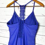 Ymi  Royal Blue One Piece Lace Back Swimsuit Size Large Photo 7