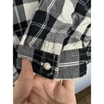 Old Navy  Women’s Plaid Flannel Shirt Dress Black White Rayon Size Large Photo 4
