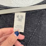 Free People We the Free Head In The Clouds Linen Blend Tee Black Size Small Photo 5