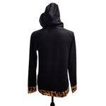 Simply Southern  Leopard Print Hoodie Black Animal Pattern Pullover Sweatshirt S Photo 1