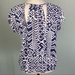 Skies Are Blue navy and white top with back cut-outs in size Medium. EUC Photo 6