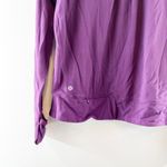 Lululemon Athletica Long Sleeve Crew Neck Pleated Back Training T-Shirt Purple 8 Photo 2