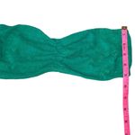 Turquoise Bandeau Floral Lace Bra Top | Teal Lace Strapless Top Photo 2