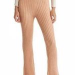 WAYF  Sawyer Ribbed Knit Flare Pant Tan Size Small Photo 0