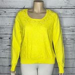 Van Heusen  Studio NWT Size XXL Yellow Floral Lace Overlay Sweater Top Photo 0