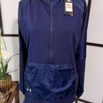 Under Armour NWT WOMEN LOOSE CROSS TOWN ANORAK NAVY JACKET WINDBREAKER COAT top Photo 0