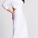 Gabrielle Union Cream asymmetrical Dress with side openings and back open White Size 14 Photo 0