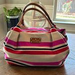 Kate Spade stripped canvas satchel Photo 0