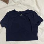 Kamo Fitness backless cropped top with removable pads Blue Photo 1