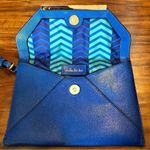 Stella & Dot Blue and Black Crackled Clutch Wristlet Purse Photo 8