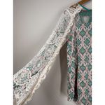 Ryu Womens Pink Green Top Sz S Victorian Edwardian Lace Cottagecore Feminine Photo 1