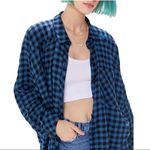 Urban Outfitters  UO Brendan Drapey Flannel Button Down Shirt Medium Photo 5