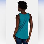 Time And Tru Womens Tank Top Size Large 12-14 Relaxed Fit Sleeveless Teal New Photo 2
