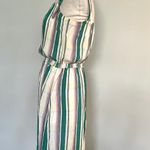 H&M Cream Pastel Green Purple Plaid MIDI Dress Photo 5