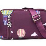 Small Crossbody Mini Shoulder Bag Purple Cell Phone Purse Nylon Handbag Clutch Photo 0