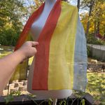 VERA BY VERASHEER ORANGE YELLOW Gray Silk Blend SCARF Photo 1