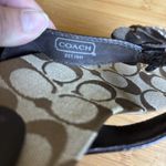 Coach Women's Signature  Slip‎ On Sandals 7B Brown Patent Leather Strap- Flower Photo 6