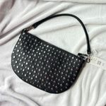 Urban Expression Black vegan leather studded shoulder bag with stud silver accents bead sequin Photo 2