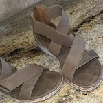 Euro Soft Sofft Tan Strappy Comfy Wedge Gladiator Sandals Size 6 Photo 1