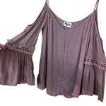 Show Me Your Mumu Boho Cold Shoulder Dune Tucker Top Size Small Photo 3