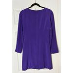 Hugo Buscati Vintage 90s Purple 100% Silk Sheath Mini Dress Size 10 Medium Photo 8