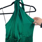Amanda Uprichard X Revolve Mezcal 100% Silk Maxi Gown In Dark Green Photo 3