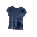 Y2k Size XS‎ Blue Green Mixed Floral Lace Blue Flutter Shirt Patchwork Cotage Photo 3