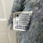 Donegal Design Mohair Wool Blend Scarf Shawl Woven Ireland Multi Color Fringe Blue Photo 5