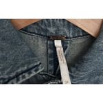 Free People  WE THE FREE DENIM JUMPSUIT COVERALL Long Sleeve Blue Zip Size 24 Photo 6