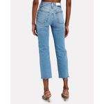 RE/DONE  70s Stove Pipe High-Rise Distressed Crop Jeans Size 25‎ Photo 2