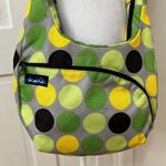 KAVU Sydney Satchel Bag Fun Green Polka Dot Crossbody Purse Retro Girlhoodcore Photo 1