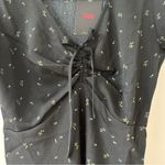 Levi's Delray Short Sleeve Black Floral Mini Dress, Size S Photo 3