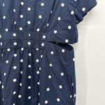 Old Navy  Blue Polka Dot Button Front Dress Cotton Classic Cutouts Size XL Photo 12