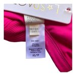 l*space L Anna Bitsy Cut Bougainvillea Pink Ribbed Bikini Bottom Women's XS NWT Photo 6