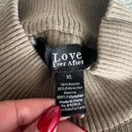 Brown knit bodycon knit dress with mesh long sleeve Size XL Photo 4