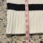 Pistola  Women's Arlo Striped Collared Sweater Cream White Black Cropped Knit XS Photo 8
