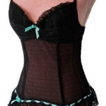 Victoria's Secret NWT  Sexy Little Things Lace Corset Bustier Teddy Teal Size 34C Photo 0