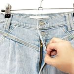 MOTHER Pleated Popular Peg Jeans Thanks Again Straight Leg Cropped High Waist 25 Blue Photo 5