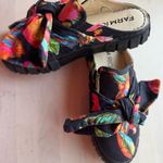 Farm Rio CASHEW PLATFORM MULE IN CASHEW BLACK size 7.5 Photo 0