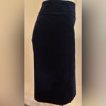 Talbots Blue Velvet Mini Skirt Sz 10. Lined. Blue Visible Thread Zipper In Back Photo 1
