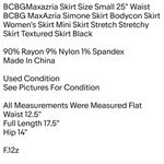 BCBGMAXAZRIA  Skirt Size Small 25" Waist BCBG MaxAzria Simone Skirt Photo 1