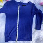 H&M  Royal Blue Knit Zip Sweater Size Small Knitted Photo 2
